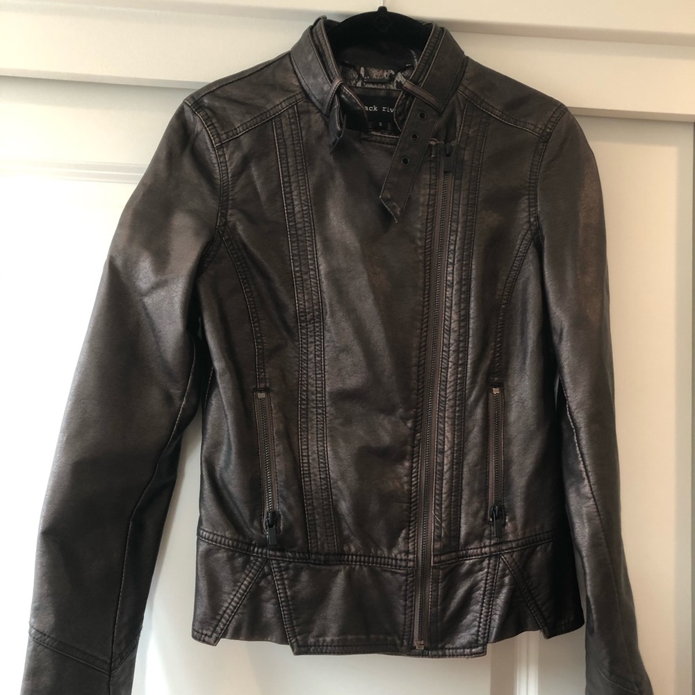 Black Rivet Leather Jacket